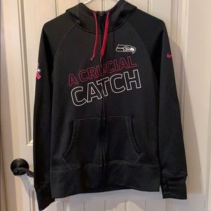 Nike Seahawks “Crucial Catch” Breast Cancer Hoodie